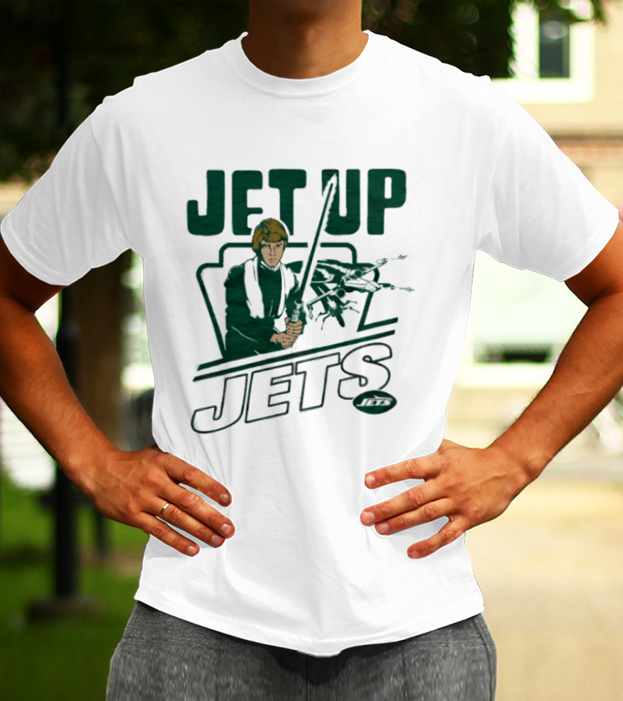Jet Up Star Wars Luke New York Jets Collaboration T-Shirt