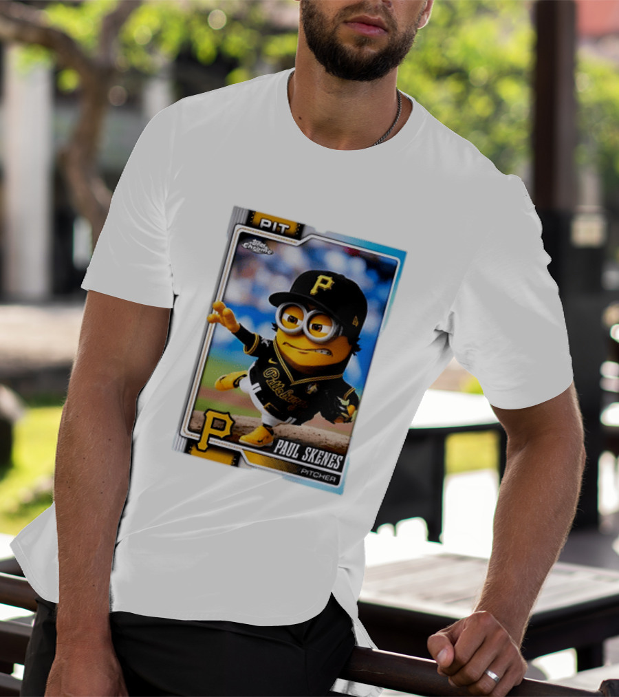 Paul Skenes Pittsburgh Pirates Minion Pitcher Topps Chrome Card PIT T-Shirt