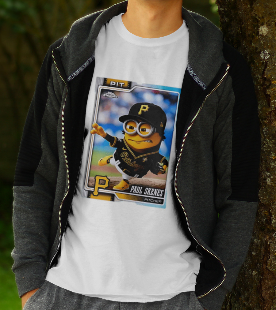 Paul Skenes Pittsburgh Pirates Minion Pitcher Topps Chrome Card PIT T-Shirt