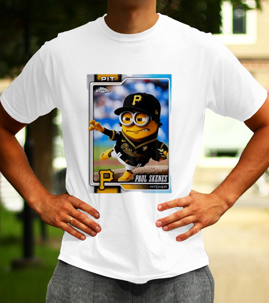 Paul Skenes Pittsburgh Pirates Minion Pitcher Topps Chrome Card PIT T-Shirt