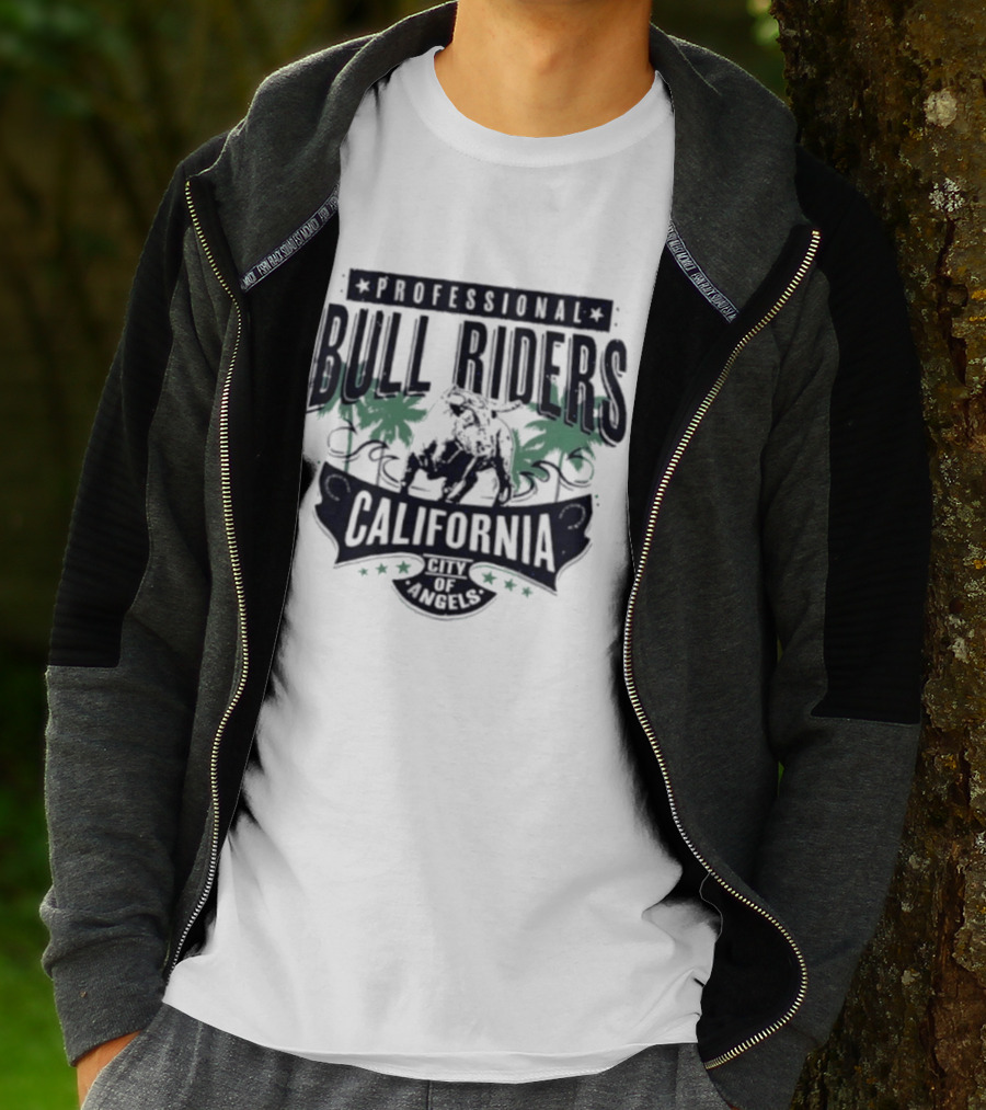 Professional Bull Riders California Ride The Nights Anaheim City Of Angels T-Shirt