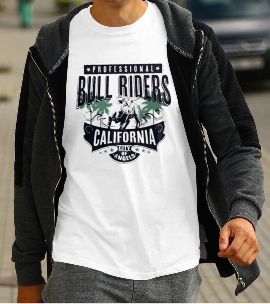 Professional Bull Riders California Ride The Nights Anaheim City Of Angels T-Shirt
