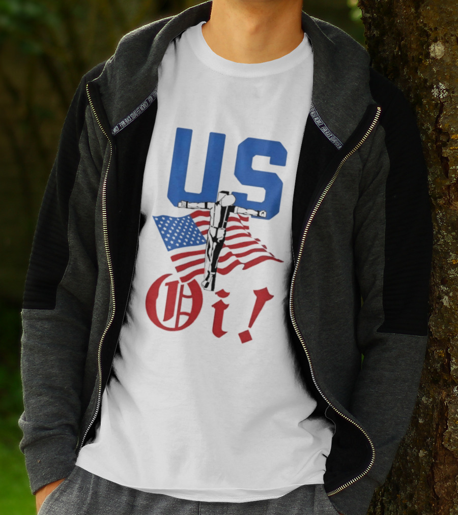 US Oi American Flag Punk Rock Skinhead Culture T-Shirt