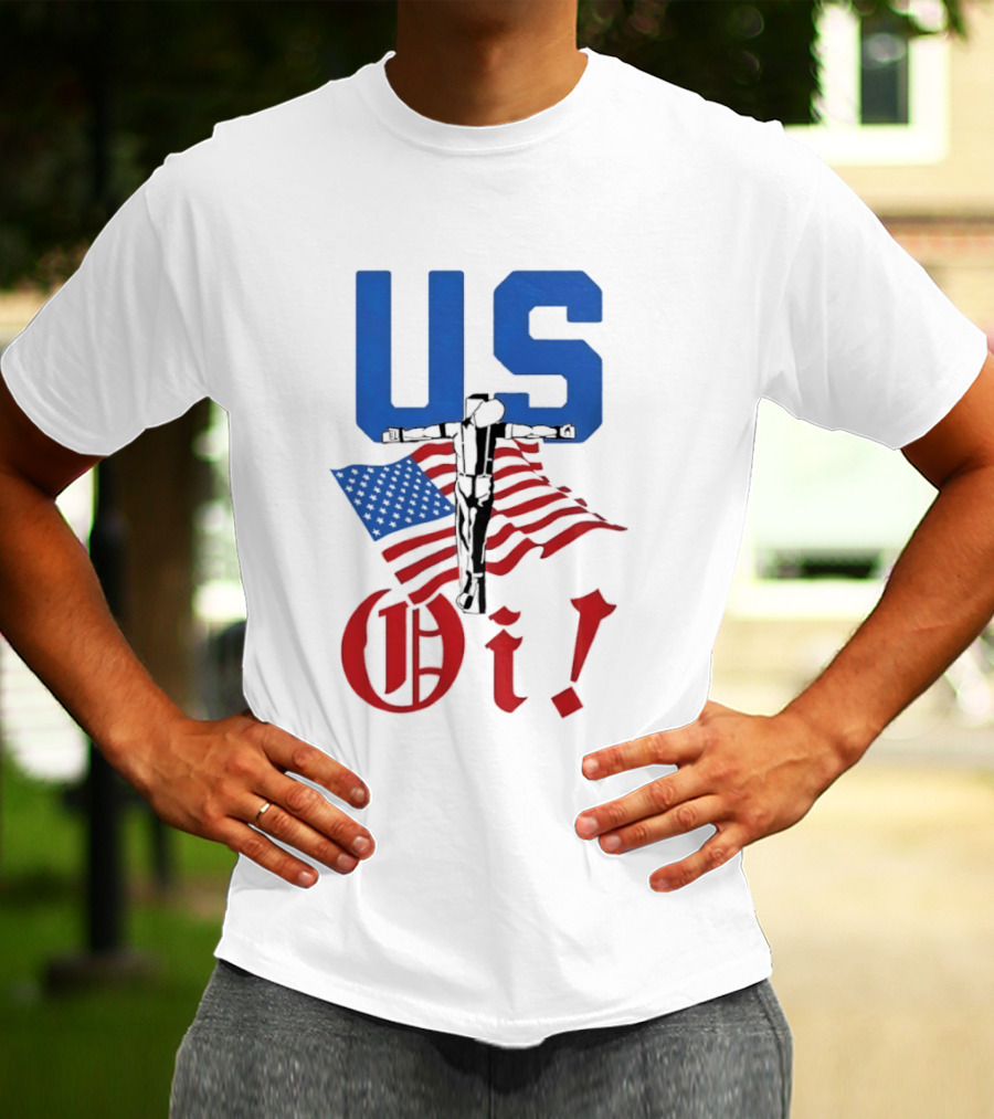 US Oi American Flag Punk Rock Skinhead Culture T-Shirt