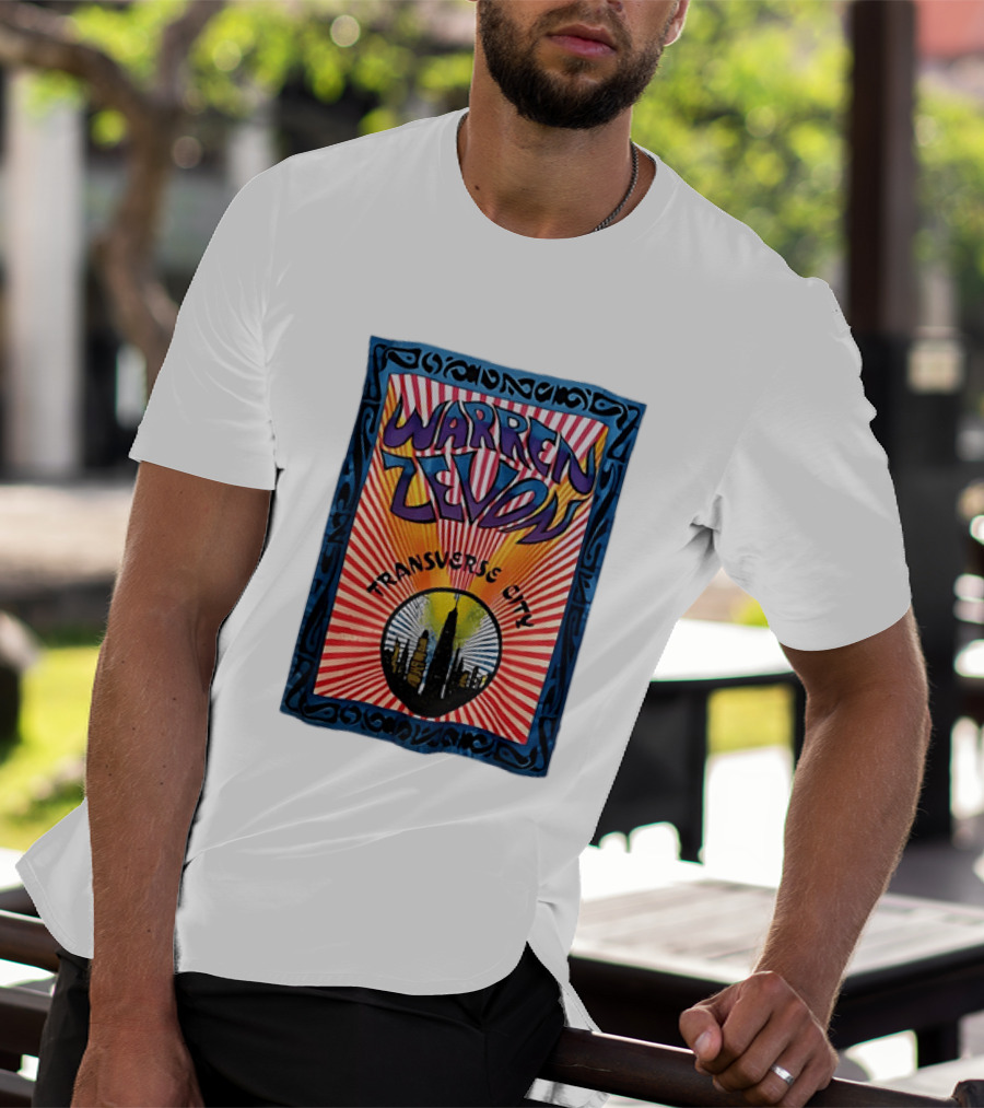 Warren Zevon Transverse City Psychedelic Rock Skyline T-Shirt