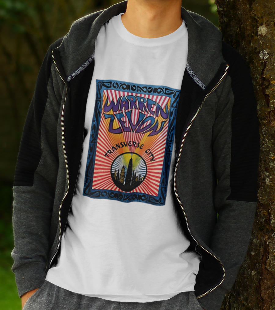 Warren Zevon Transverse City Psychedelic Rock Skyline T-Shirt