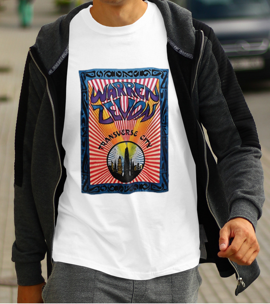 Warren Zevon Transverse City Psychedelic Rock Skyline T-Shirt