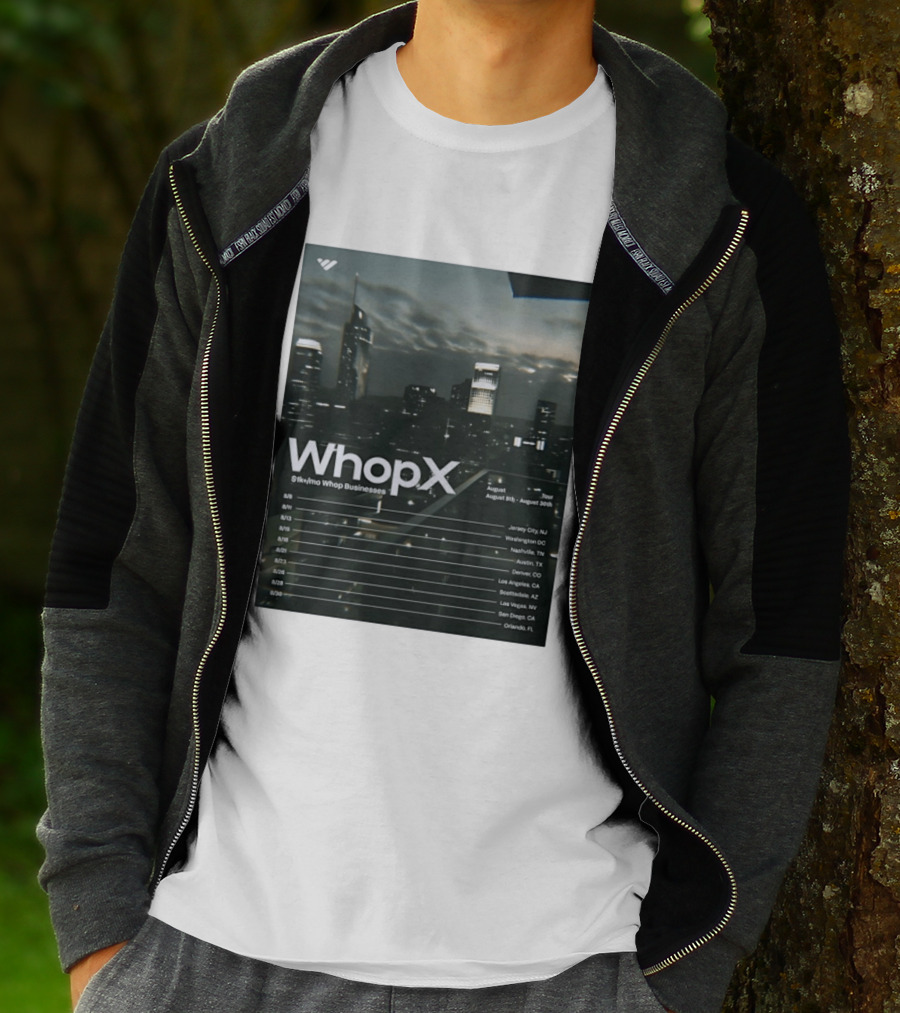 WhopX August Tour S1k Mo Whop Businesses Jersey Washington Nashville Austin Denver 2023 Dates T-Shirt