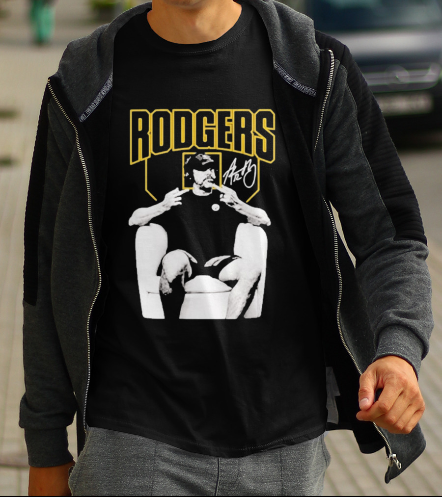 Rodgers Absolute Coward Double Middle Finger Pittsburgh Steelers T-Shirt