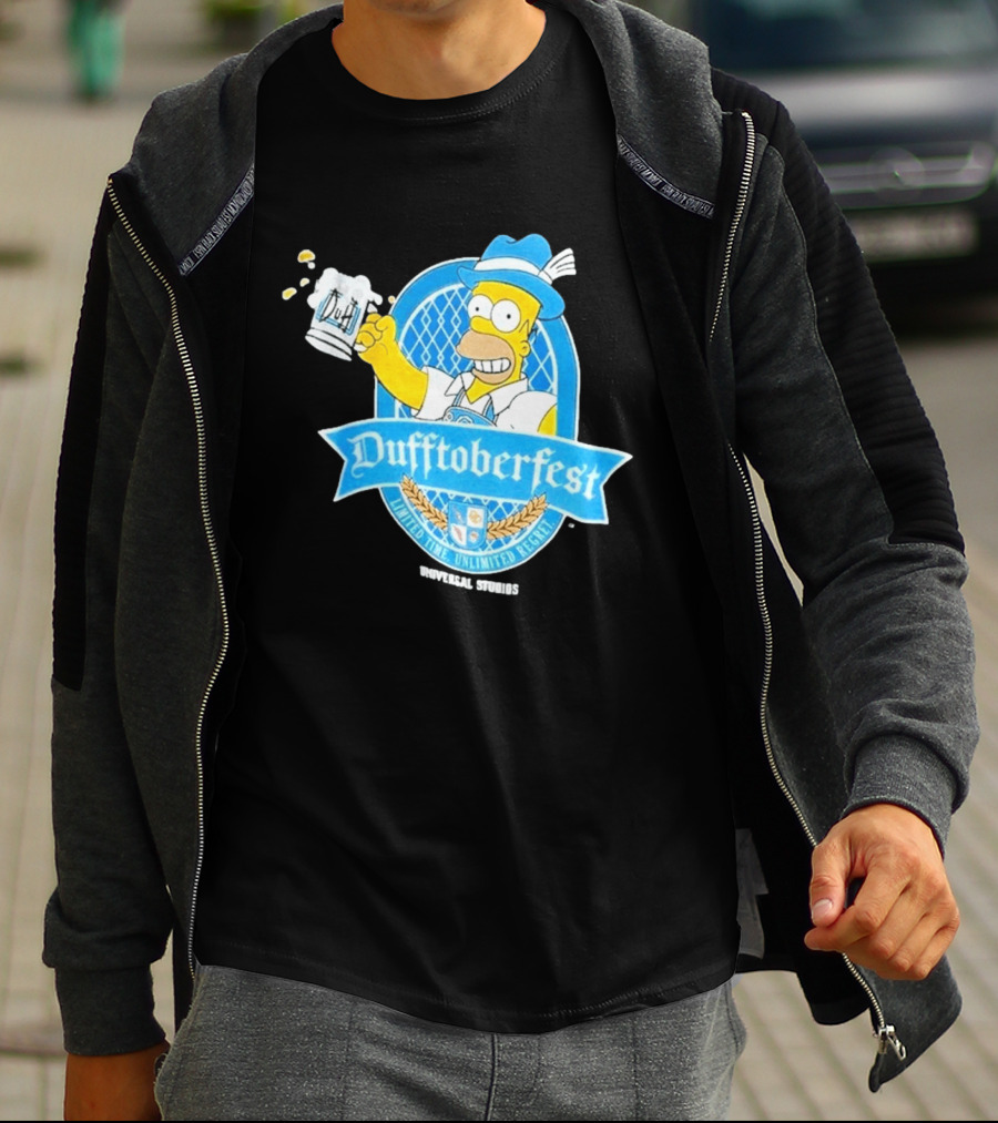 Simpsons Homer Dufftoberfest Universal Studios Unlimited Time Unlimited Regret T-Shirt