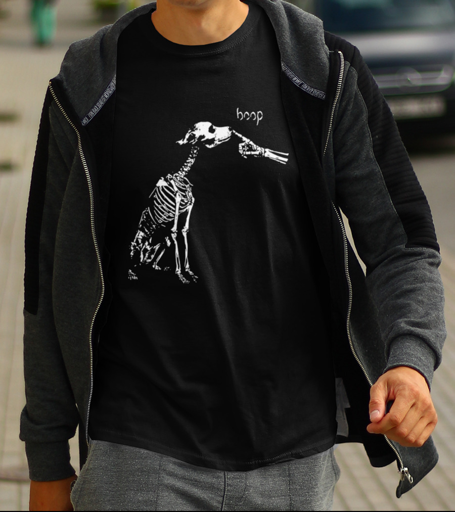 Skeleton Dog Boop Spooky Halloween Skeleton Boop T-Shirt