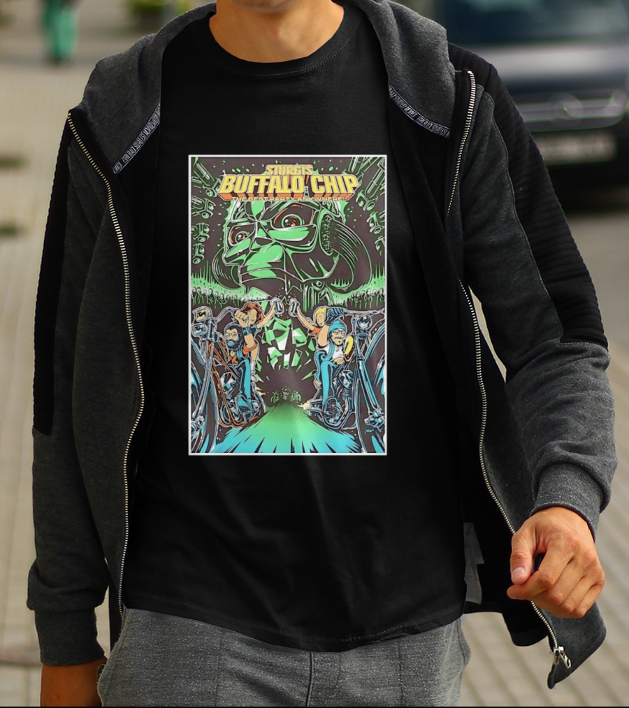 Sturgis Buffalo Chip The Best Party Anywhere Motorcycle Event Darth Vader Mashup T-Shirt