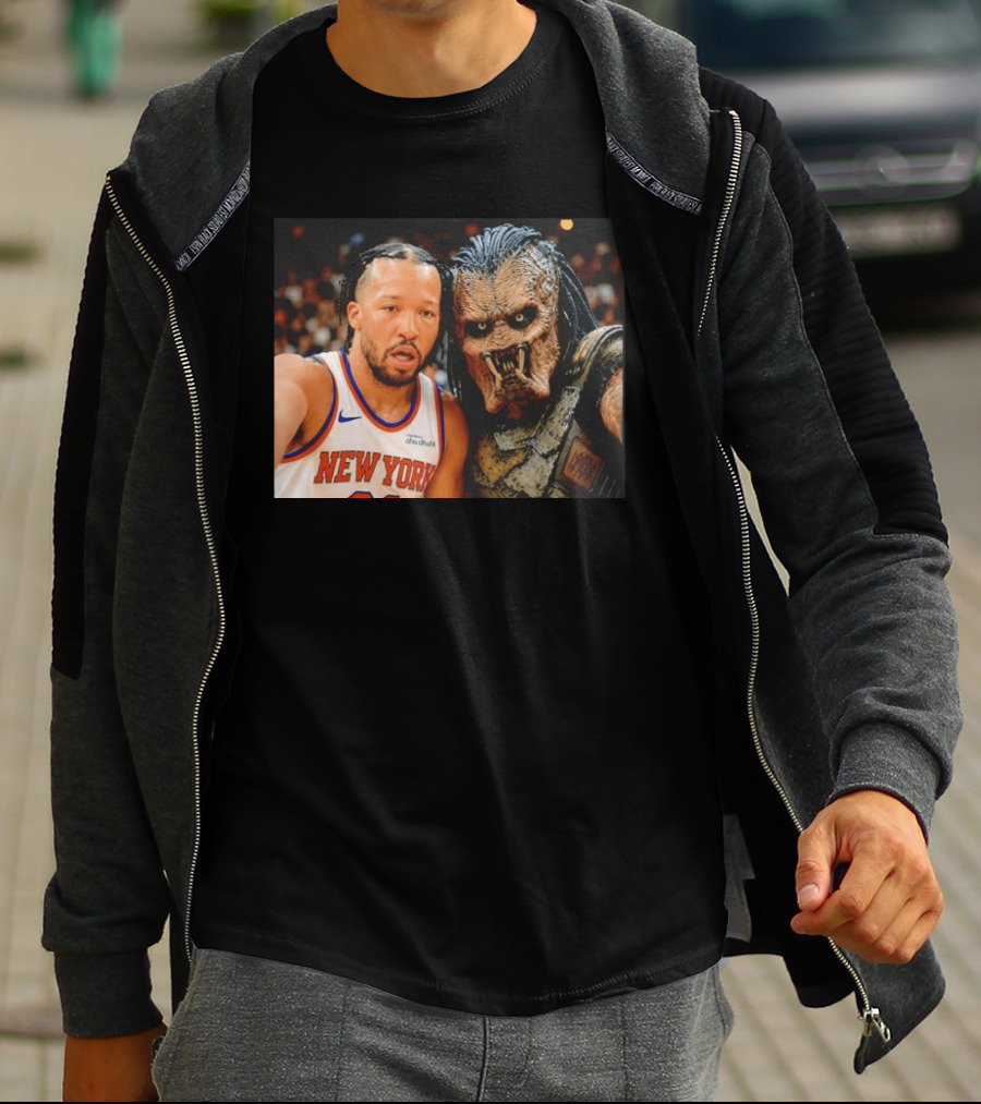 New York Knicks Jalen Brunson And Predator Basketball Encounter T-Shirt