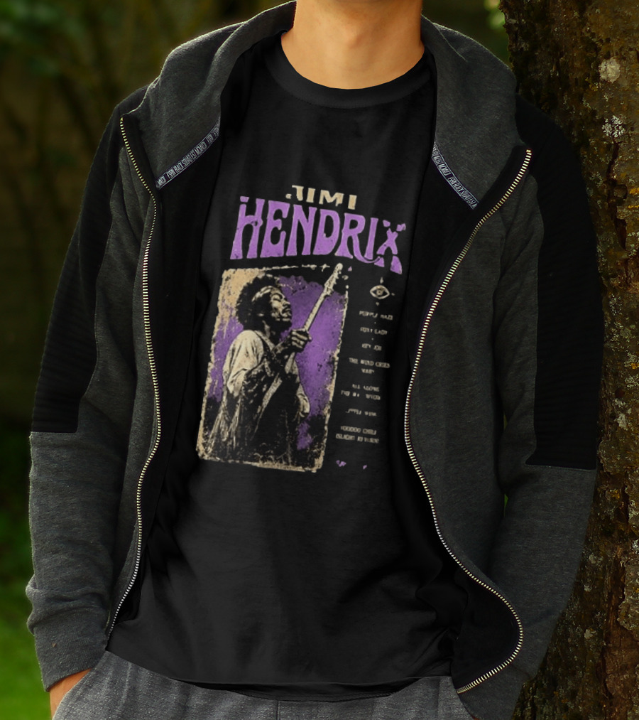 Jimi Hendrix Psychedelic Experience Are You Experienced Track List T-Shirt