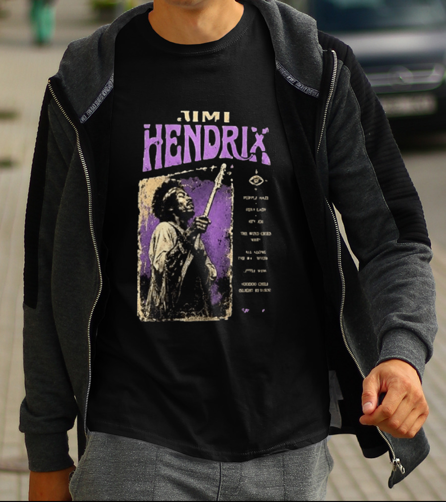 Jimi Hendrix Psychedelic Experience Are You Experienced Track List T-Shirt