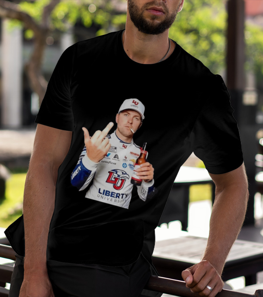 William Byron Liberty University Middle Finger Hendrick Motorsports NASCAR T-Shirt