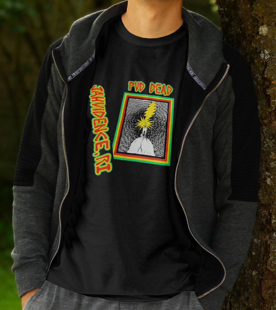PVD Dead Jahvidence RI Providence Graphic Lightning Bolt T-Shirt