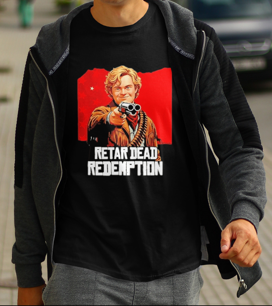 Retar Dead Redemption Western Cowboy And Revolver T-Shirt