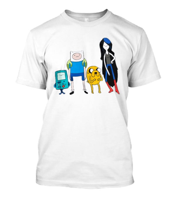 Adventure Time Finn Jake BMO Marceline Character Lineup T-Shirt