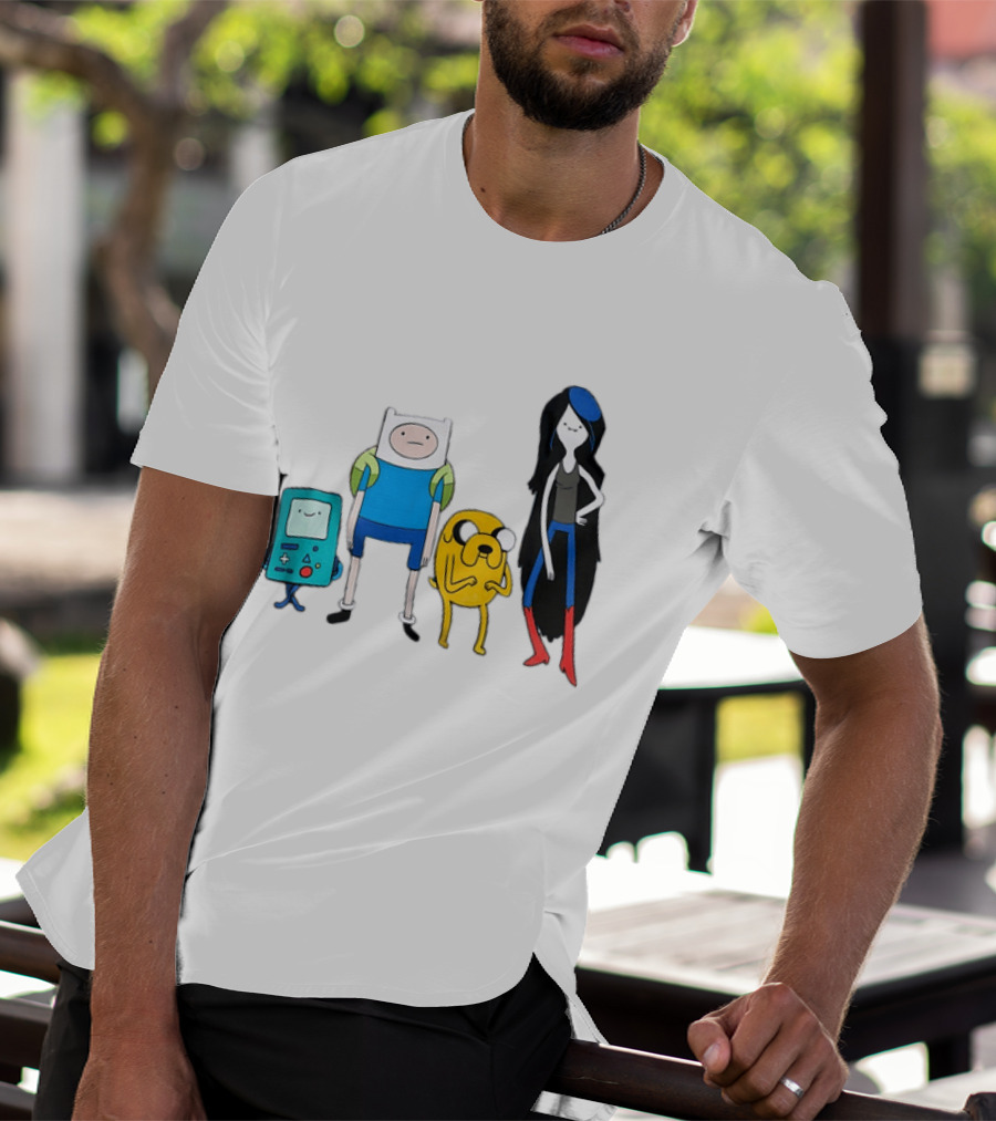 Adventure Time Finn Jake BMO Marceline Character Lineup T-Shirt