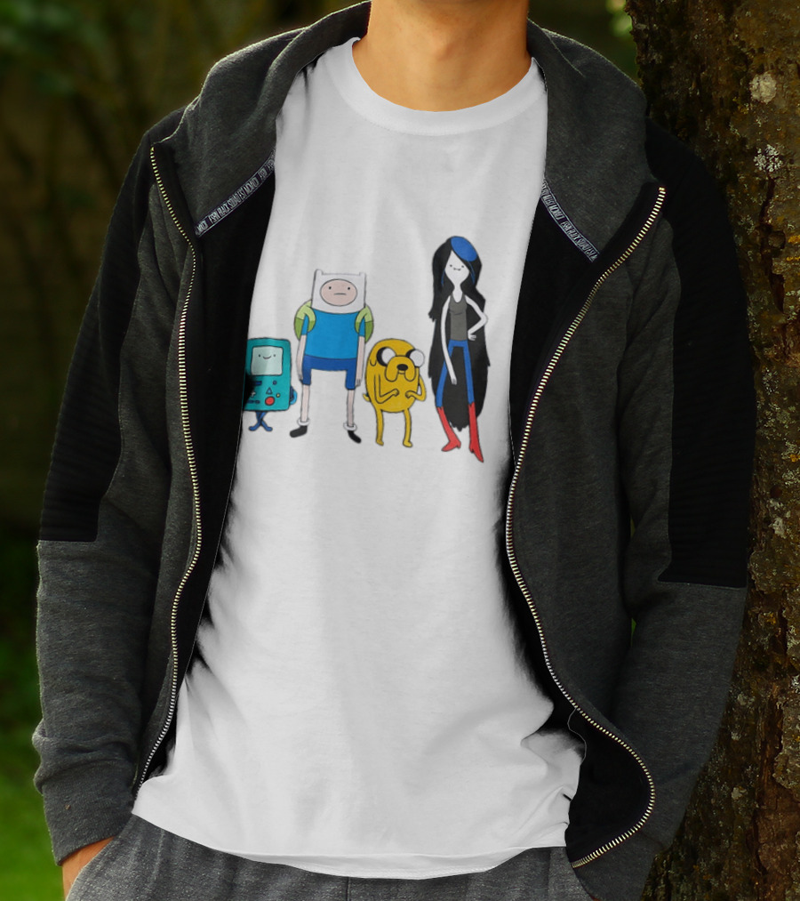 Adventure Time Finn Jake BMO Marceline Character Lineup T-Shirt