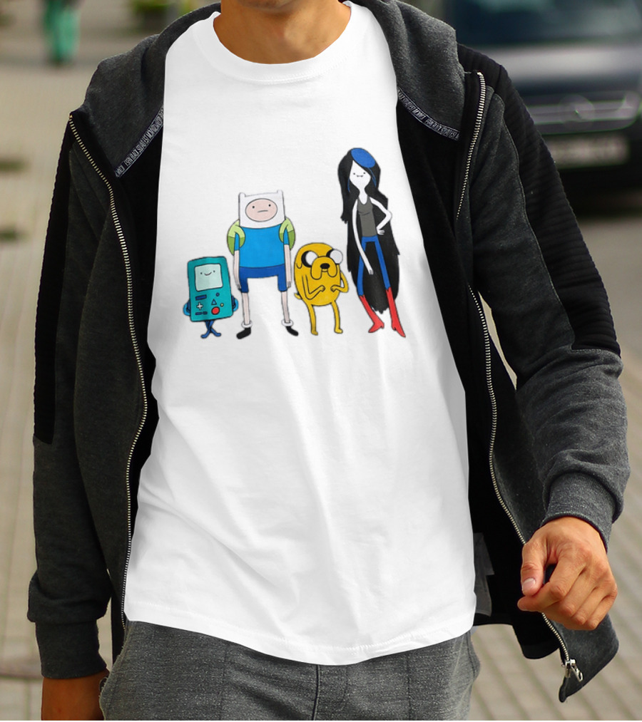 Adventure Time Finn Jake BMO Marceline Character Lineup T-Shirt