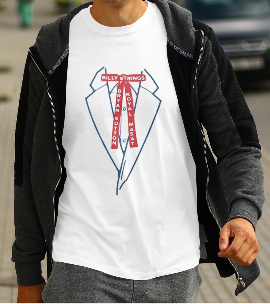 Billy Strings Bryan Sutton Royal Masat Red Tie Tuxedo T-Shirt