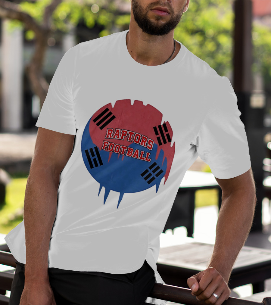 Raptors Football South Korean Flag Color T-Shirt