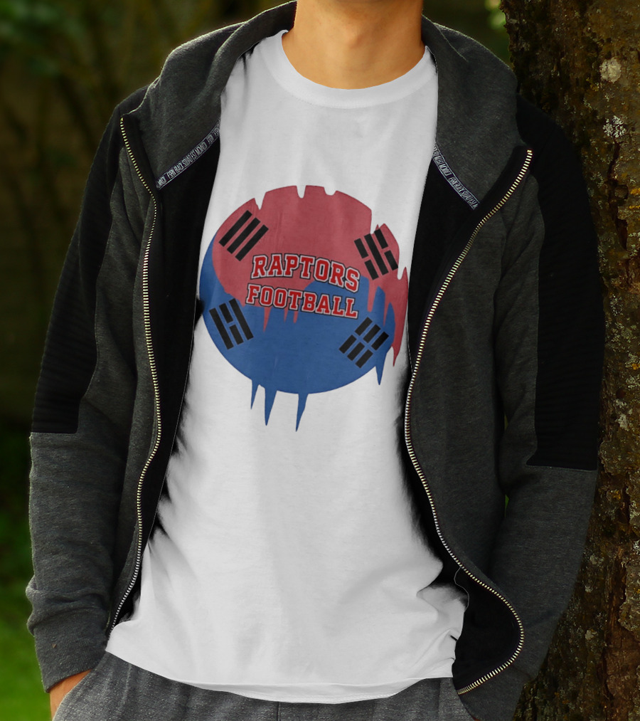 Raptors Football South Korean Flag Color T-Shirt
