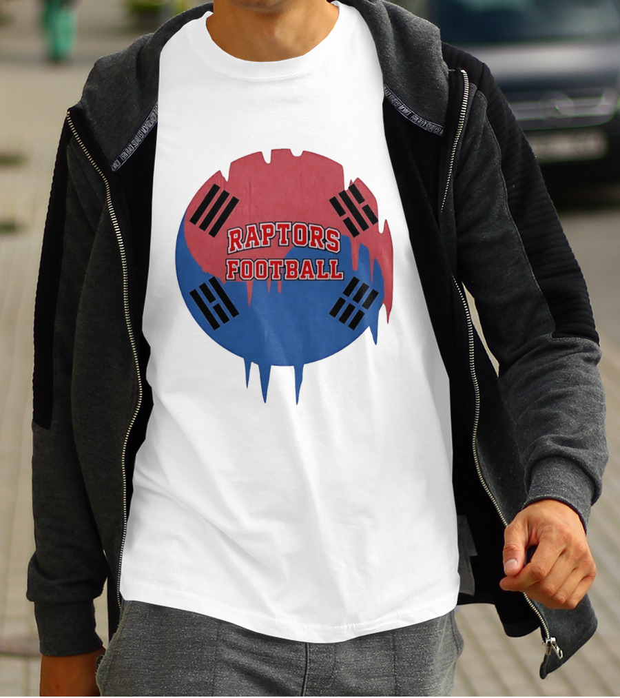 Raptors Football South Korean Flag Color T-Shirt