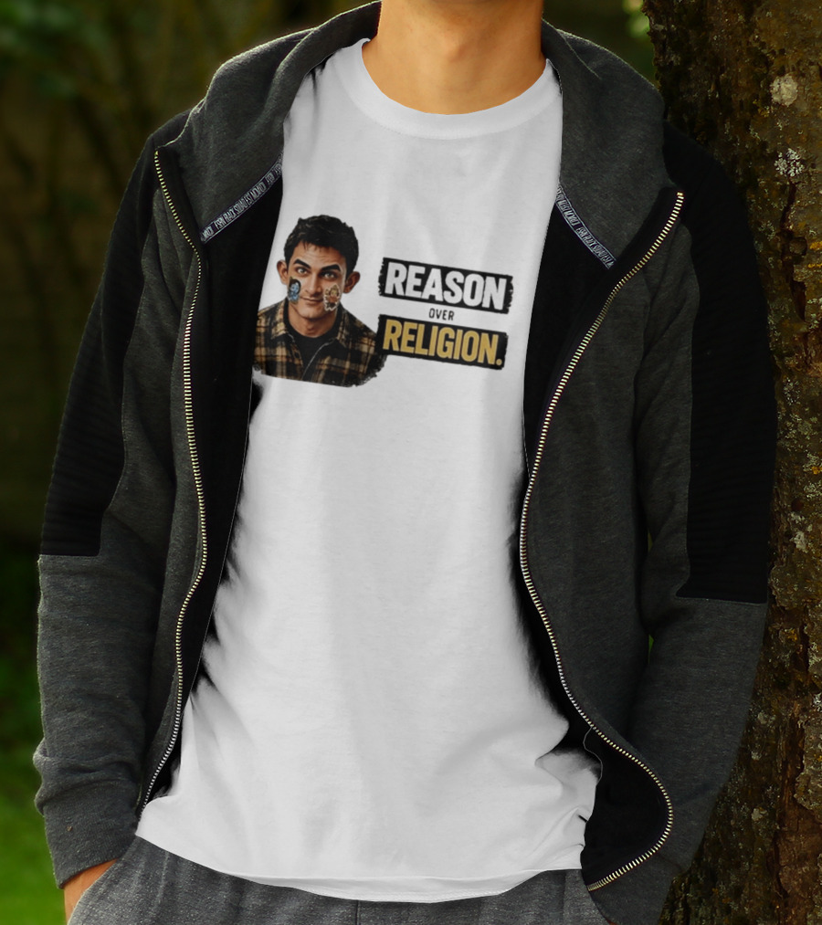 Reason Over Religion Intellectual Message T-Shirt