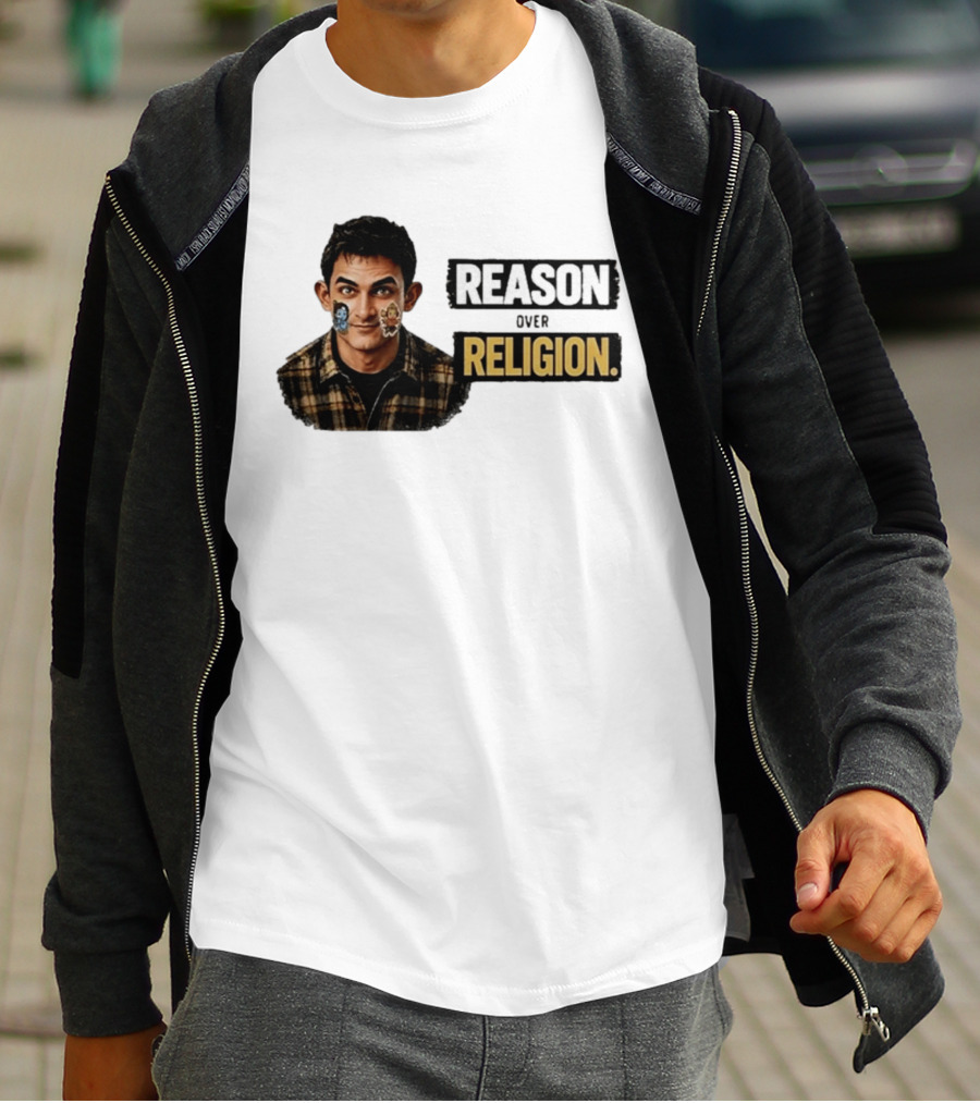 Reason Over Religion Intellectual Message T-Shirt