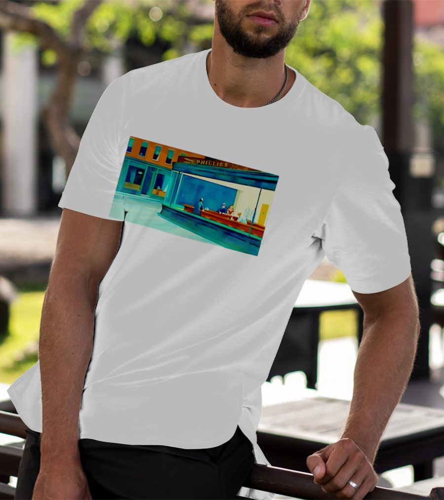 Philly Diner Institute Chicago Edward Hopper Scene T-Shirt