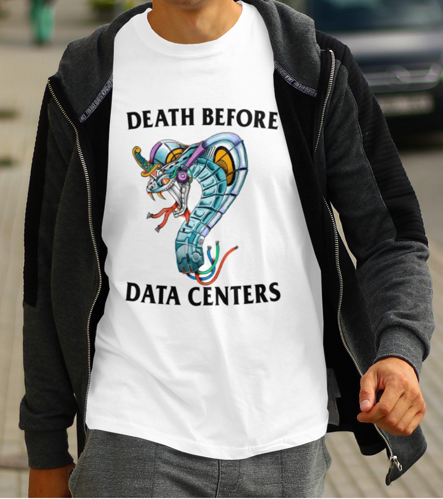 Death Before Data Centers Cyber Serpent Justin's Store T-Shirt