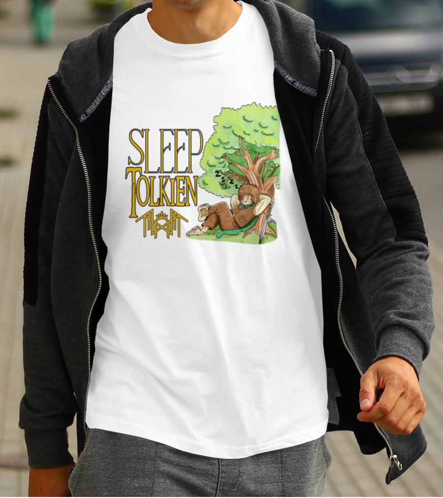 Sleep Tolkien Hobbit Nap Under Tree Fantasy T-Shirt