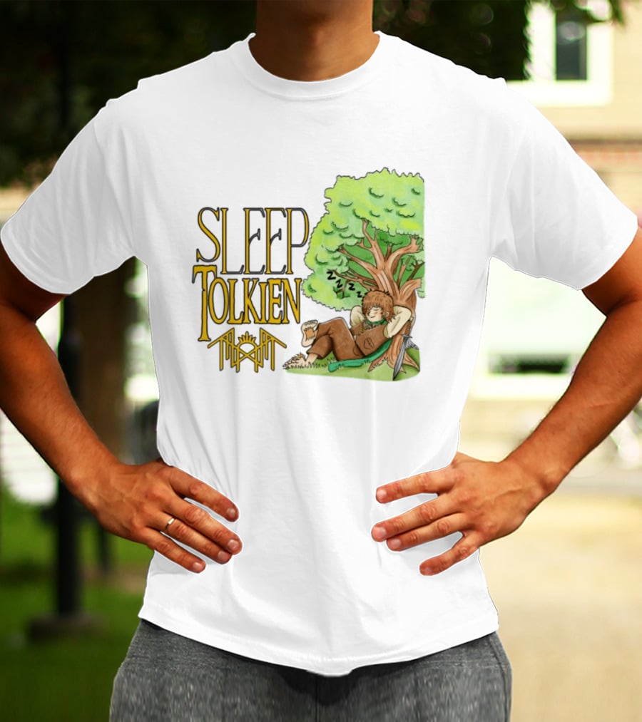 Sleep Tolkien Hobbit Nap Under Tree Fantasy T-Shirt