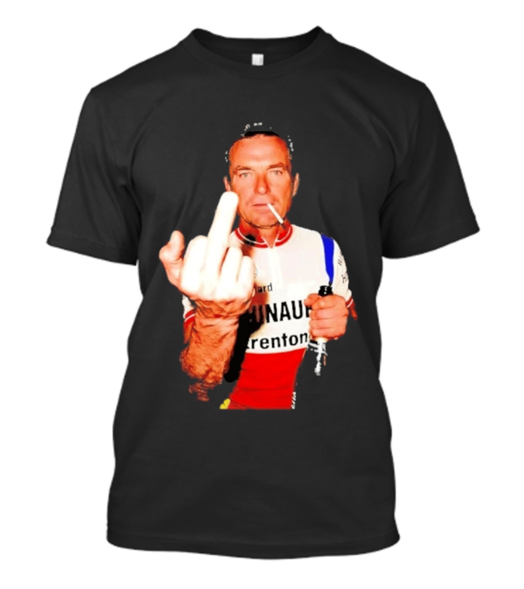 Bernard Hinault Tour De France Cigarette Beer Middle Finger T-Shirt