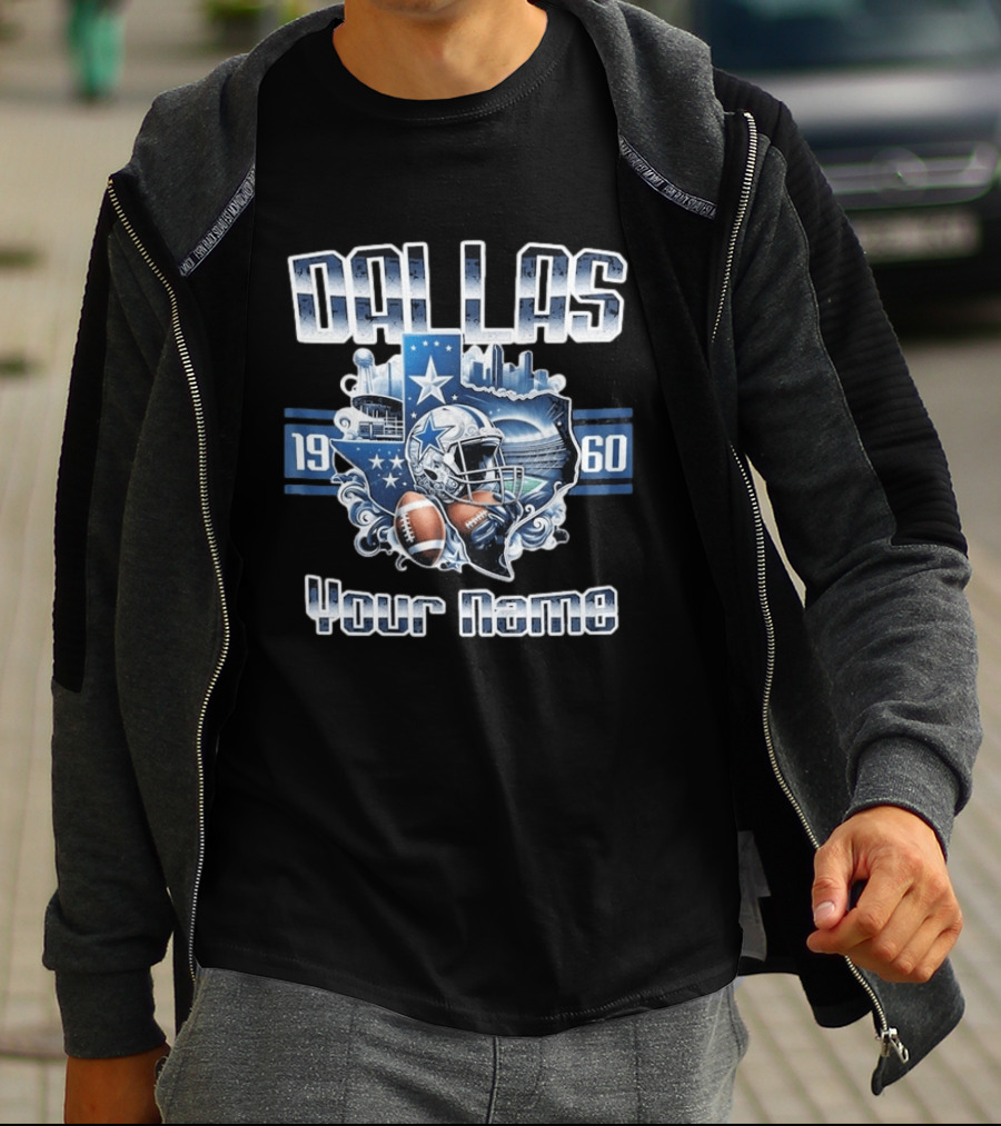 Dallas Cowboys Football 1960 Custom Your Name Option T-Shirt