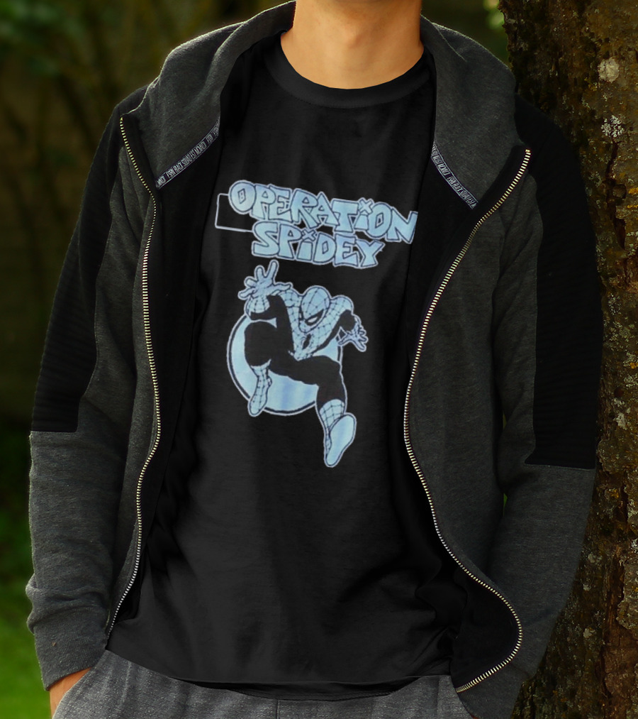 Operation Spidey Marvel Super Hero Spider Man Swinging Into Action T-Shirt