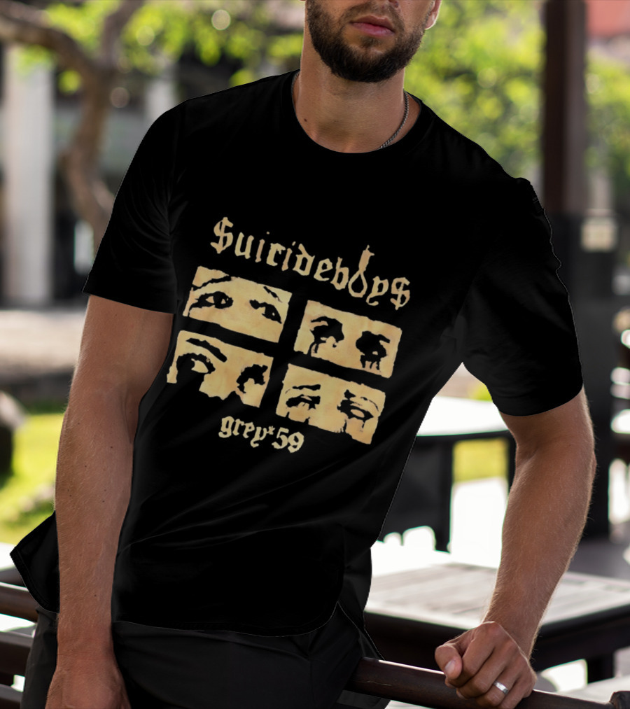 Suicideboys Grey 59 Distressed Eyebrow T-Shirt