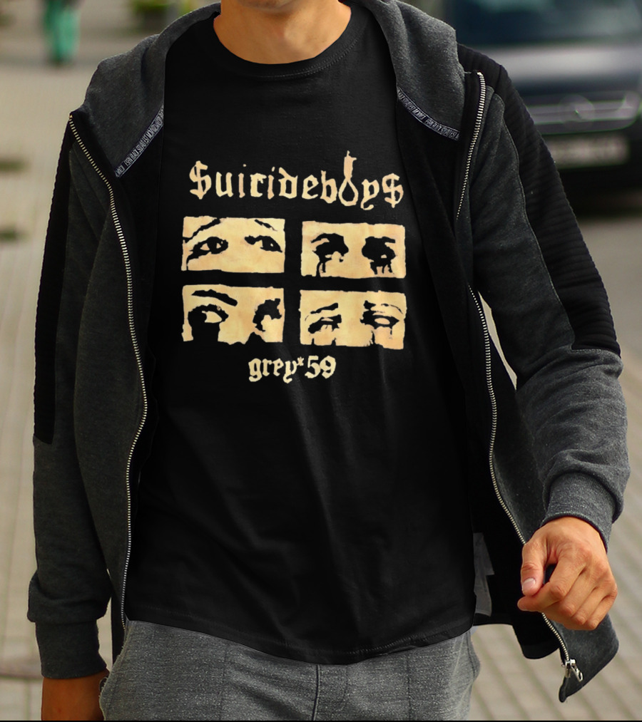 Suicideboys Grey 59 Distressed Eyebrow T-Shirt