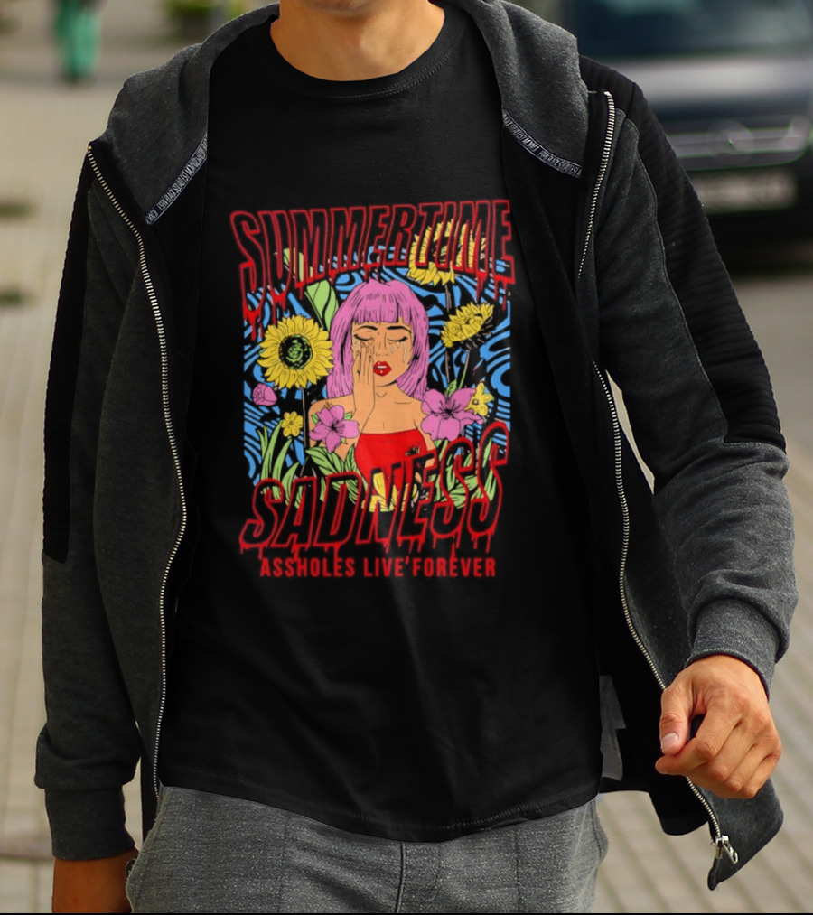 Summertime Sadness Assholes Live Forever Sunflower Woman T-Shirt