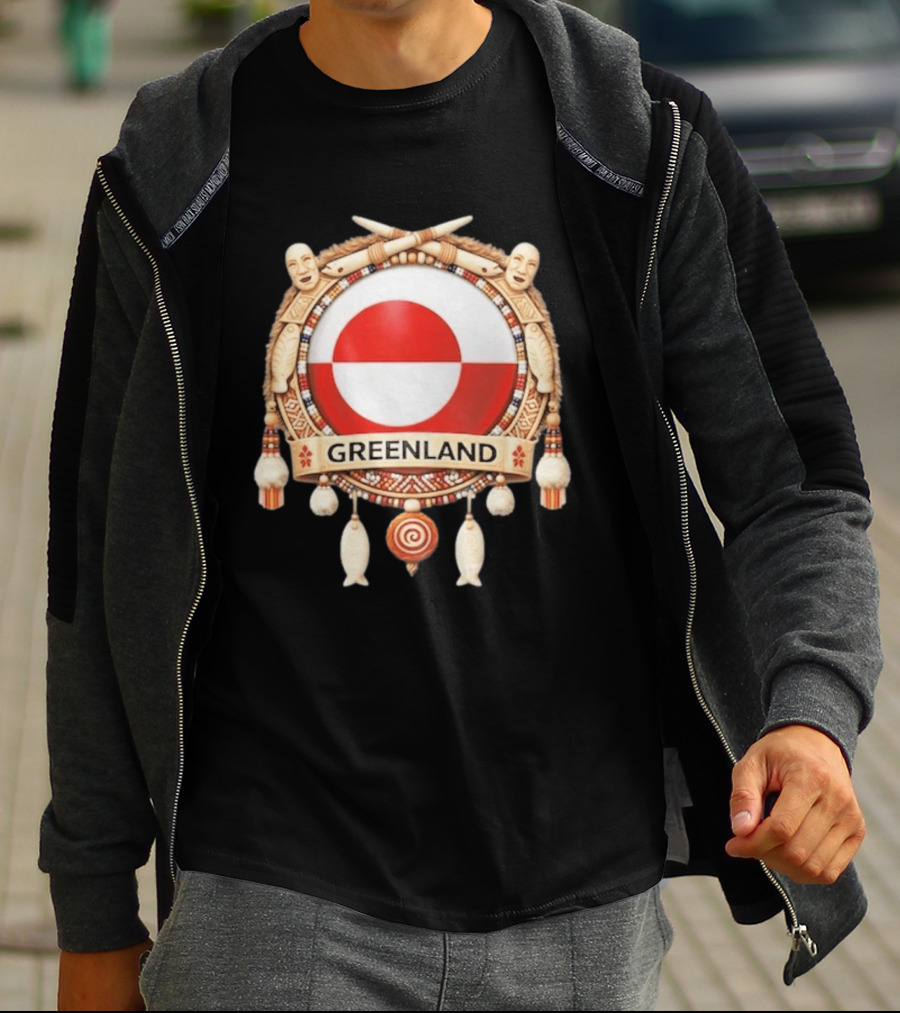 Greenland Native Heritage Circle Emblem Celebrating Cultural T-Shirt