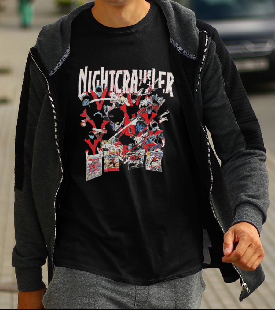 Nightcrawler X Men Comics Marvel The Amazing Nightcrawler Pages T-Shirt