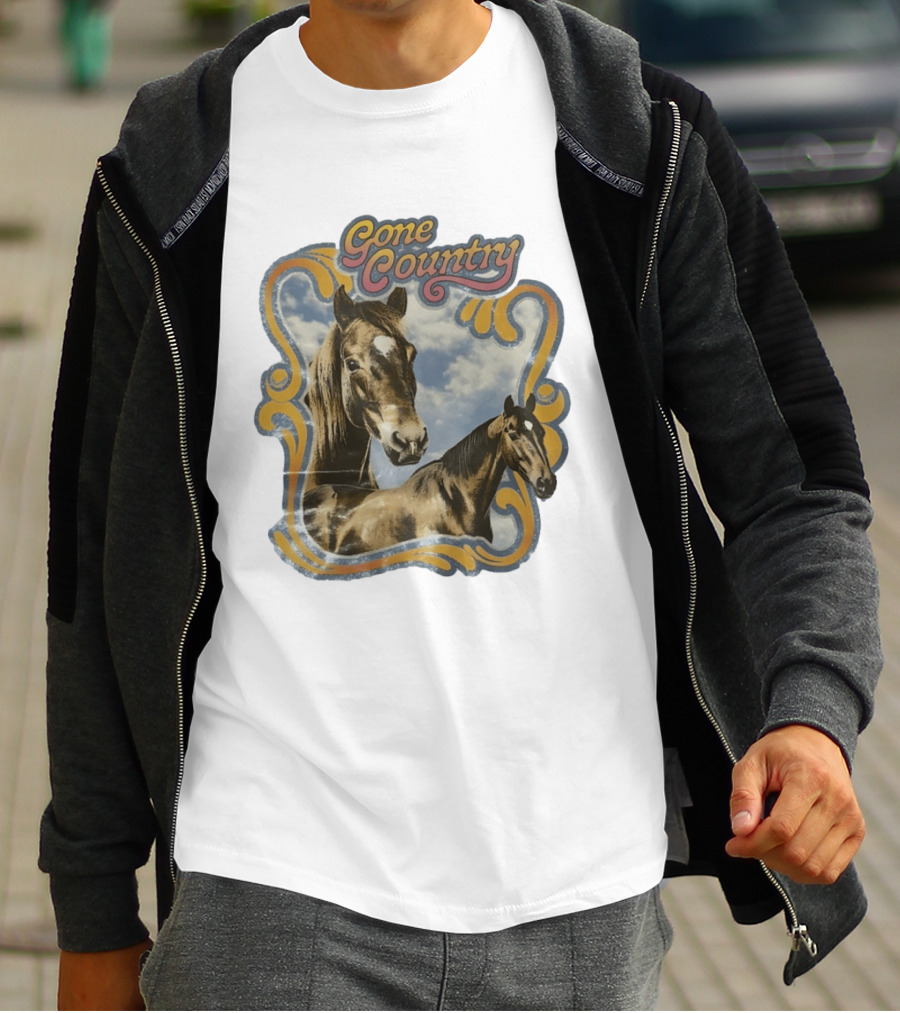 Gone Country Horses Levi's Western Equestrian T-Shirt