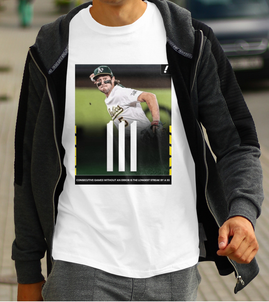 Jacob Wilson Athletics 111 Consecutive Errorless Games Record By Shortstop T-Shirt