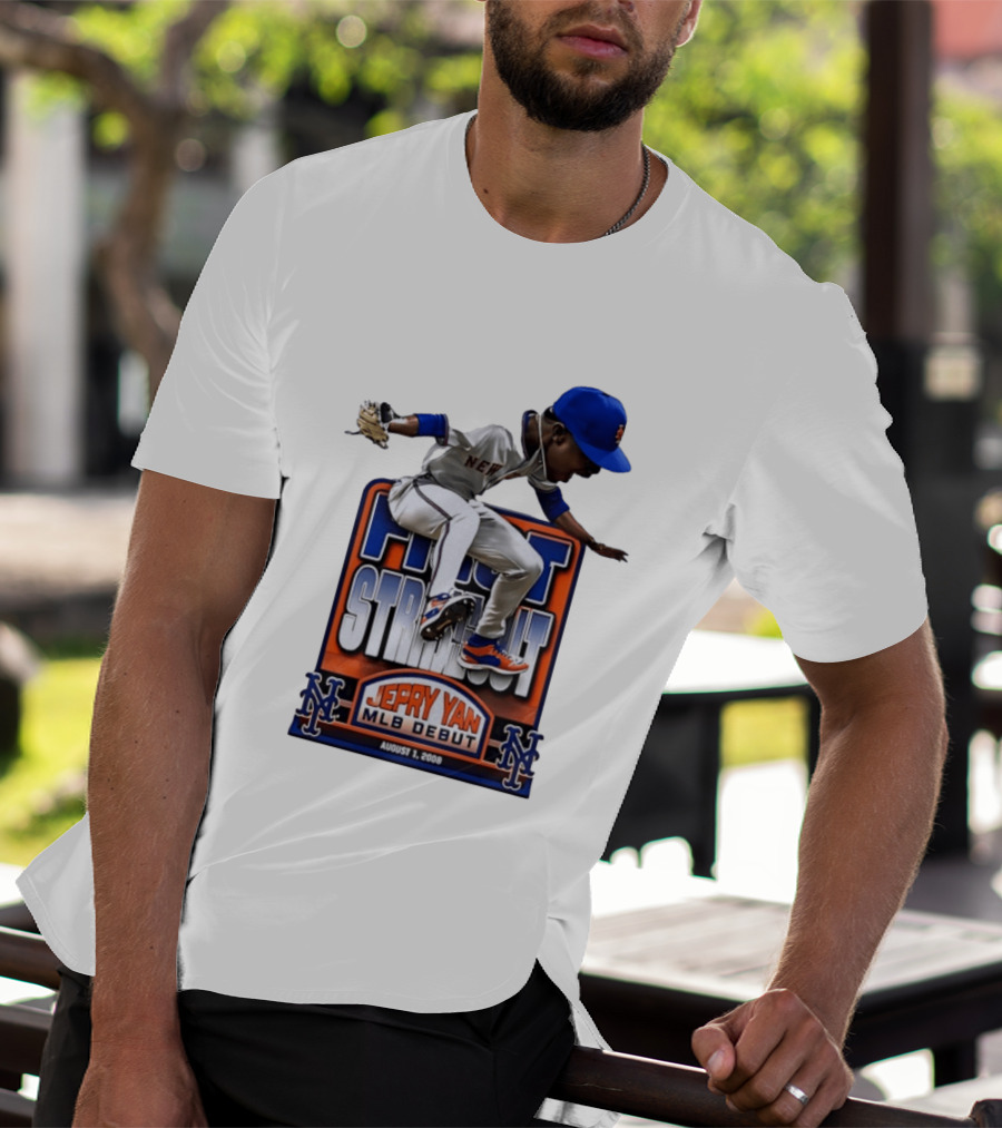 New York Mets Jepry Yan MLB Debut First Strikeout August 1 2008 T-Shirt