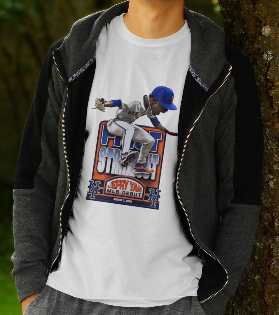 New York Mets Jepry Yan MLB Debut First Strikeout August 1 2008 T-Shirt
