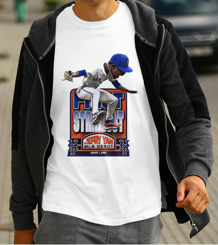 New York Mets Jepry Yan MLB Debut First Strikeout August 1 2008 T-Shirt
