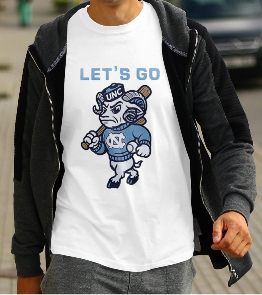 UNC Tar Heels Let's Go Baseball Ram T-Shirt